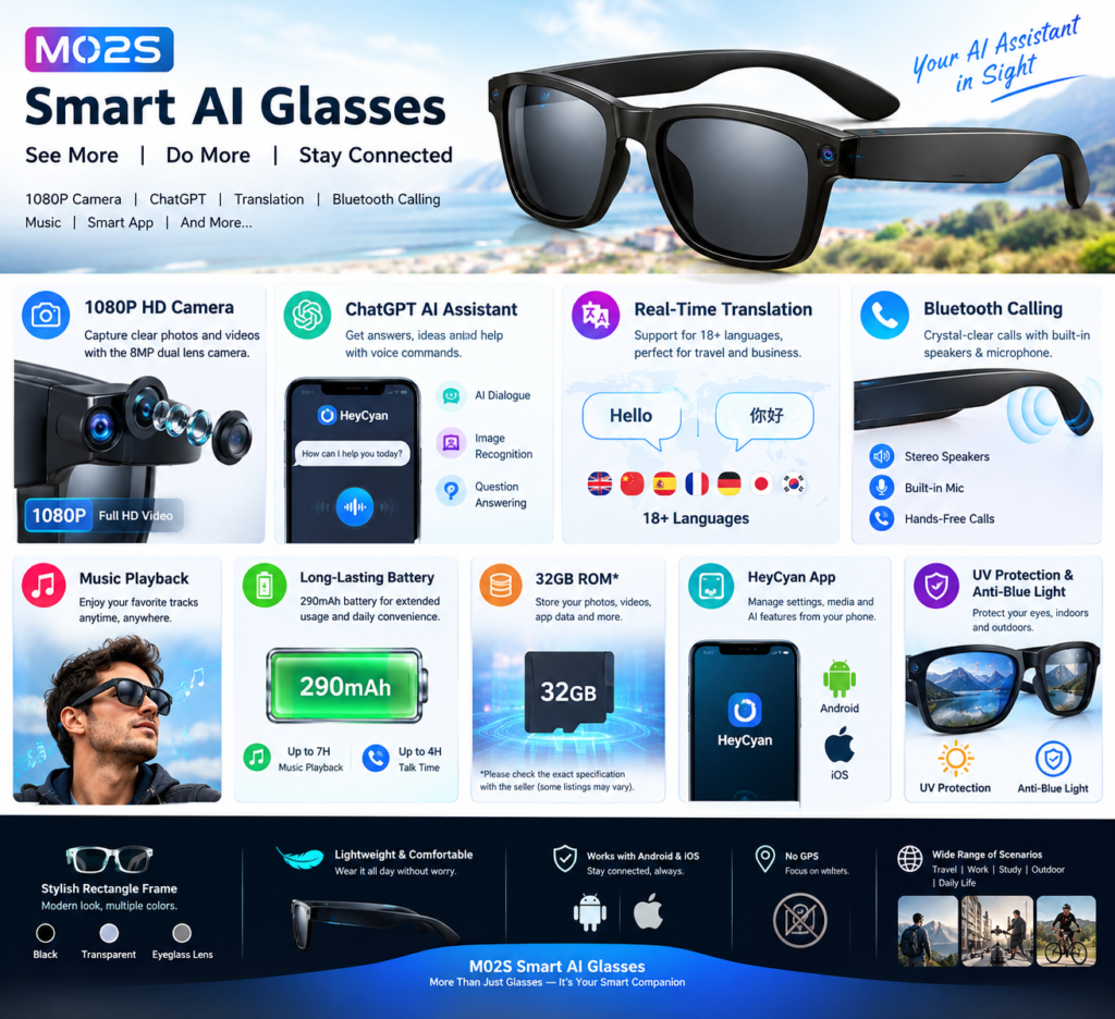 GUHUAVMI M02S Smart AI Glasses Review