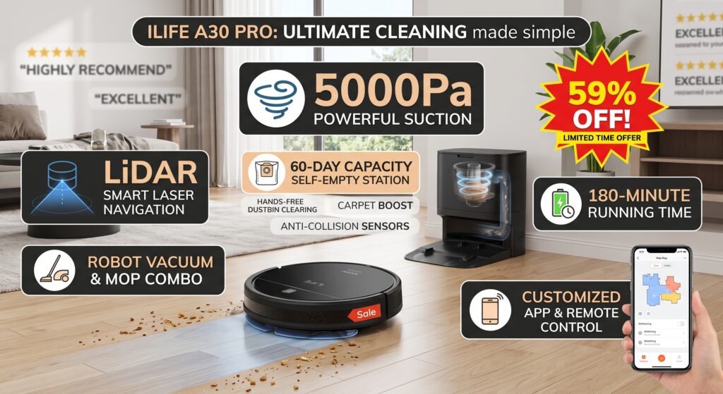 ILIFE A30 PRO Robot Vacuum Review