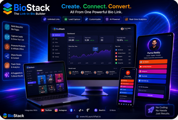 BioStack review 2026 premium link in bio page builder replacing monthly subscriptions with one time payment