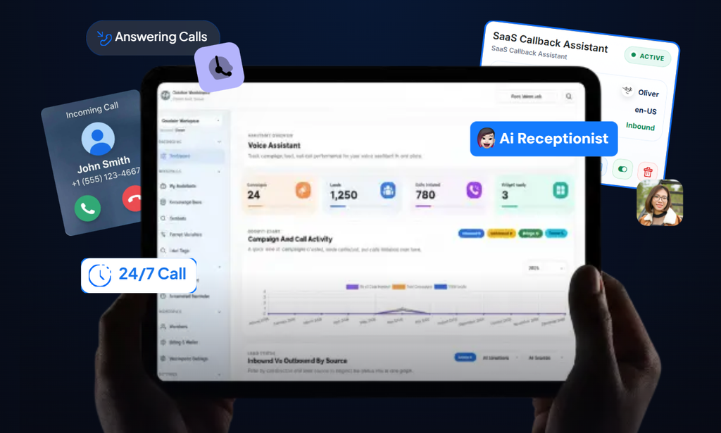 AgentSmith AI Receptionist for Business with 24/7 call answering, appointment booking and lead capture